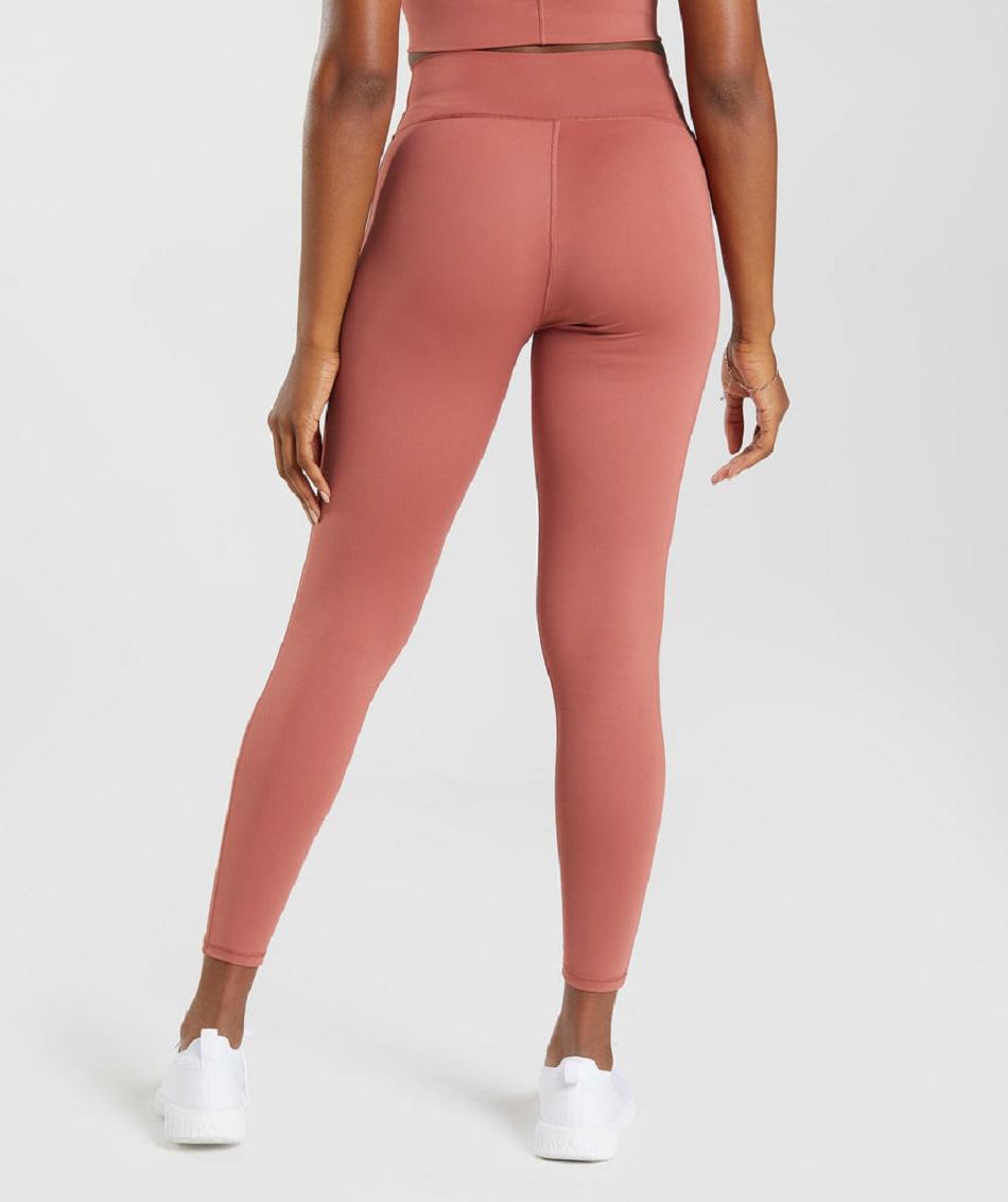 Leggins Gymshark Elevate Mujer Rosas Marrones | CO 2816KOR